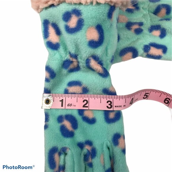 Cat & Jack Girls Size 8-16 Gloves Pink Blue Leopard Print New With Tags - Picture 10 of 10